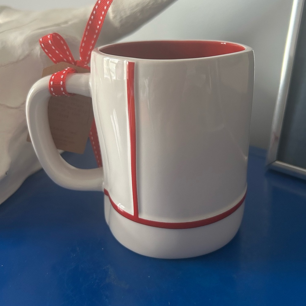 Rae Dunn Red and White You’re My Greatest Gift Decotative Ribbon Mug - Picture 2 of 5